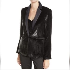 Frame Denim Women's Shimmering Black Blazer